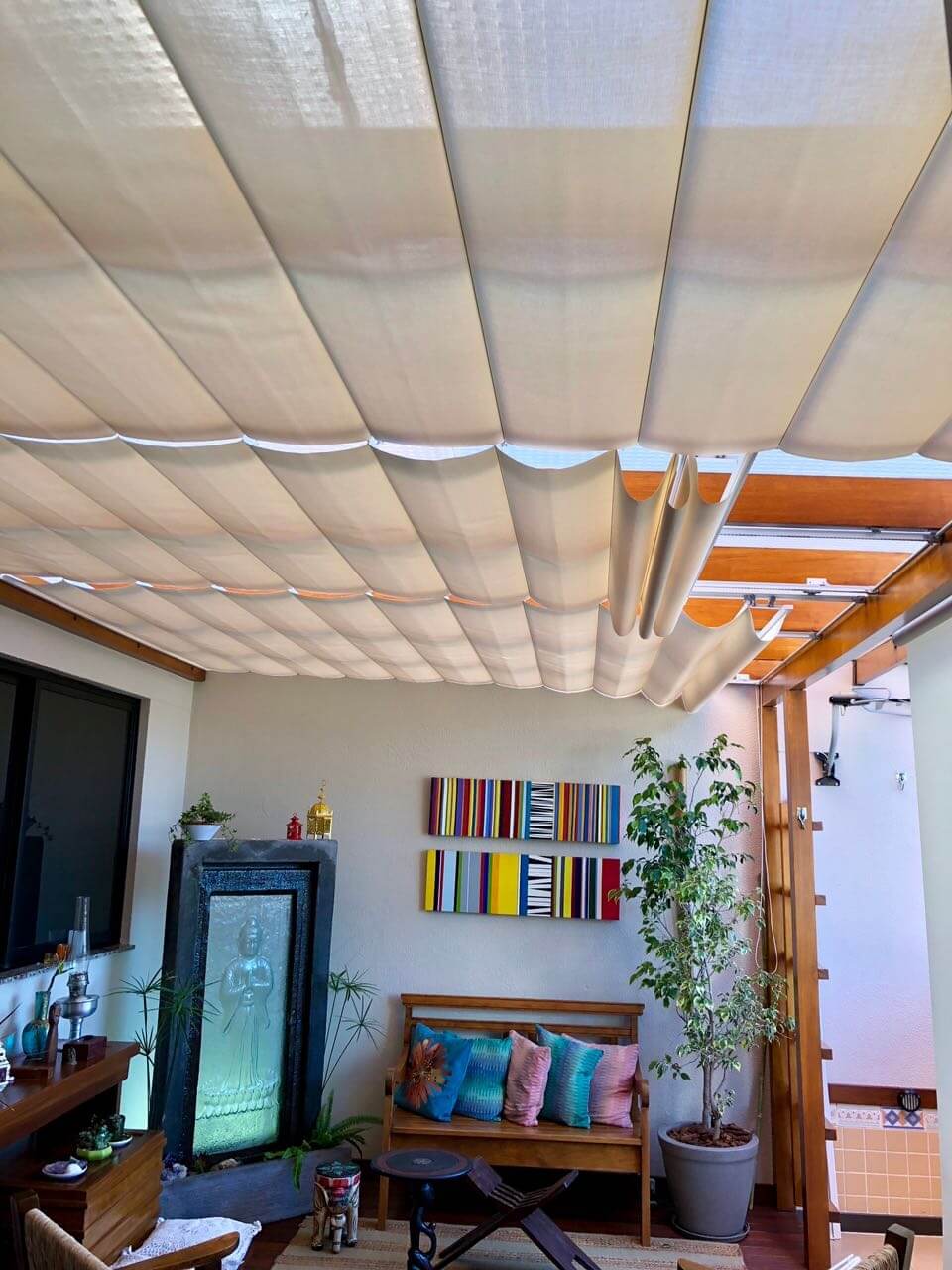 Acionamento Monocorrente, coleção screen solflex 5% bege. Revenda Norte Sul.