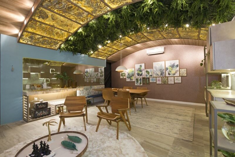 A selva urbana leva a natureza para a decoração